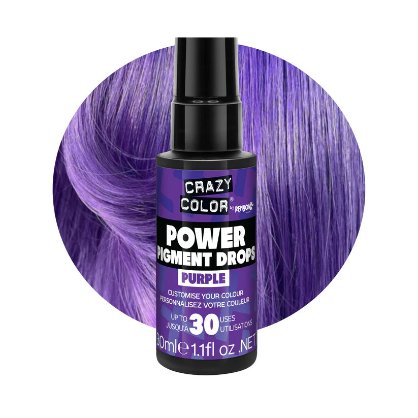 Crazy Color - Power Pigment Drops Purple 30ml (High Concentration Colour)