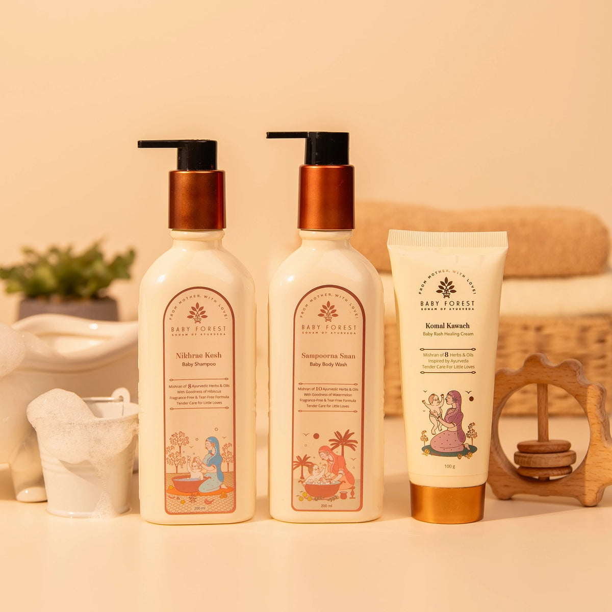 Baby Forest - Cleanse & Soothe Baby Combo (3-Piece Set) – front of pack/product