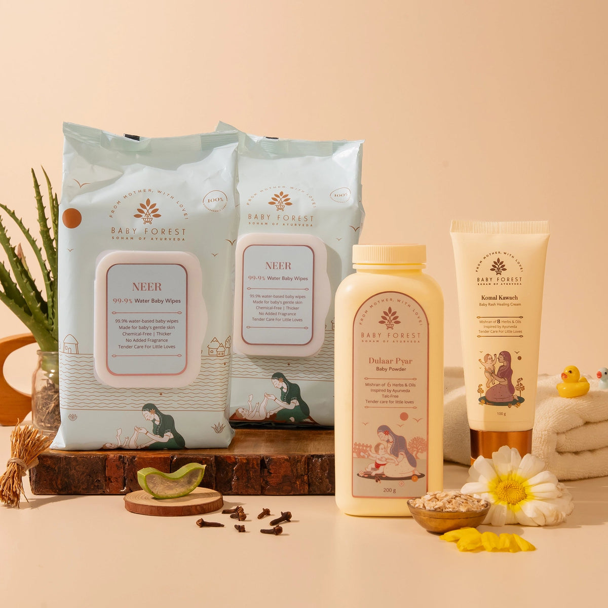 Baby Forest - Diaper Care & Protection Combo (3-Piece Set) – front of pack/product