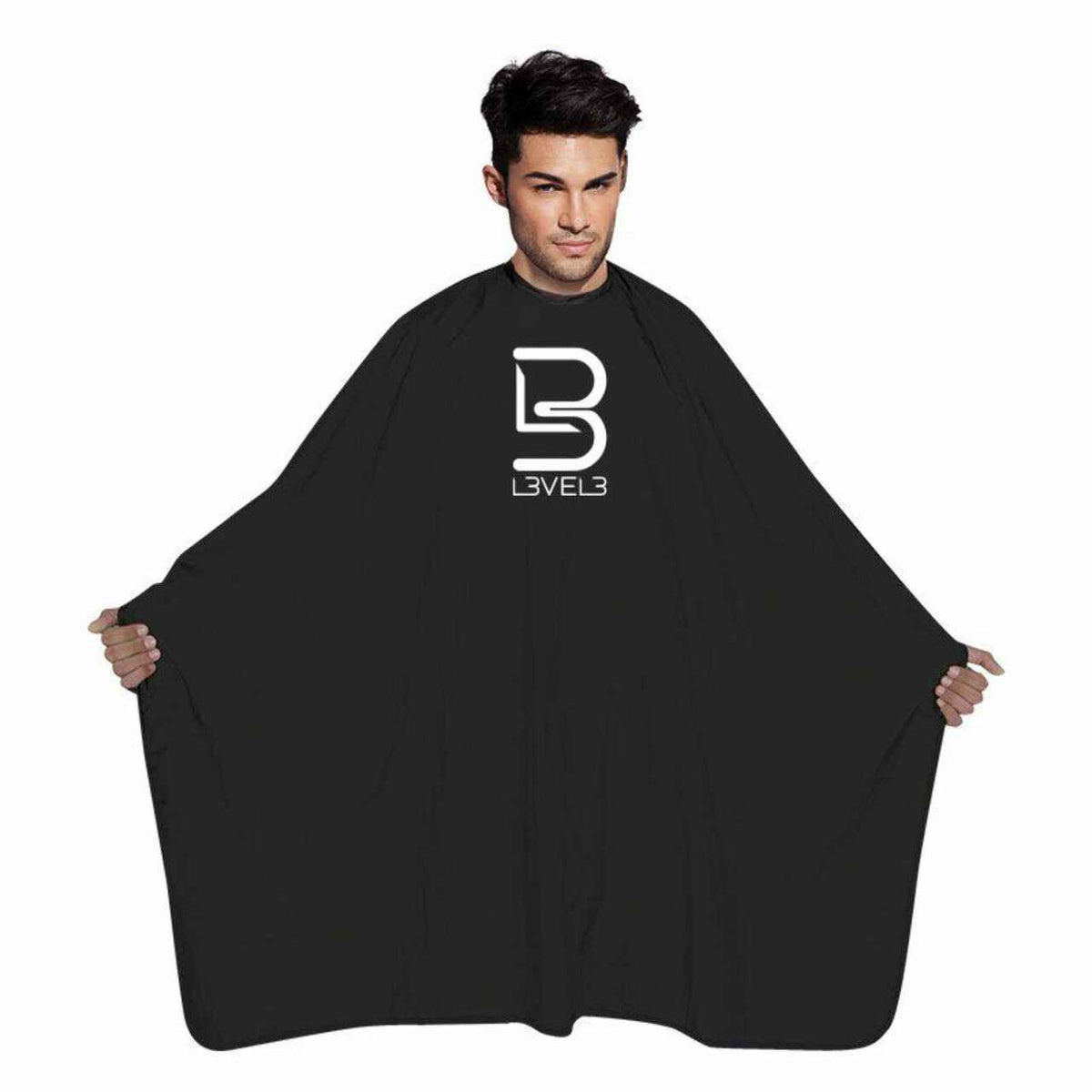 L3VEL3 - Professional Hair Cutting Cape Black
