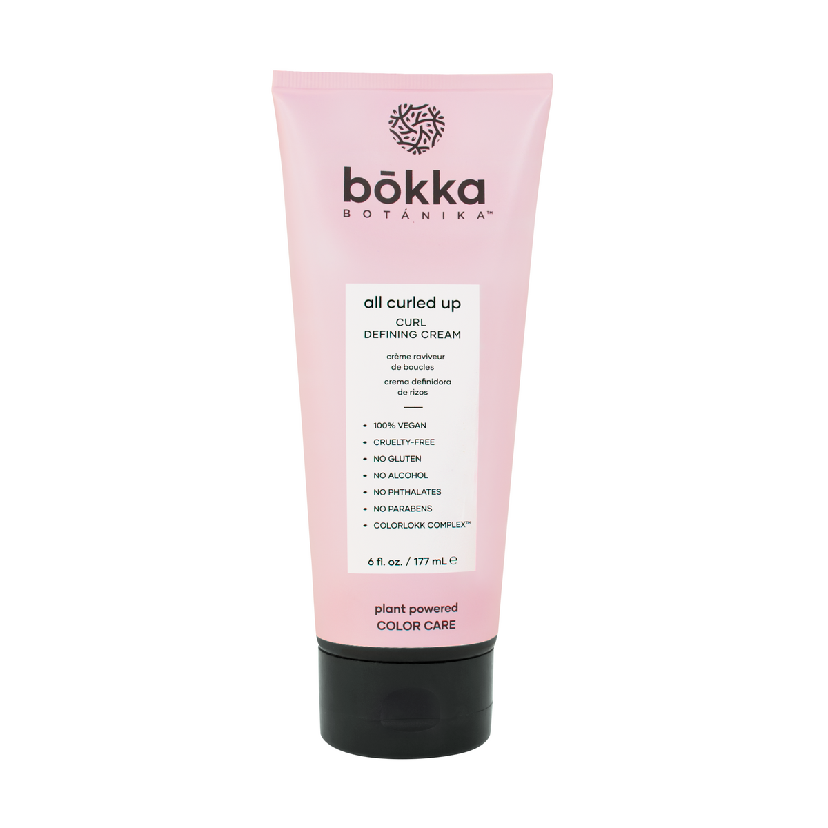 Bokka Botanika All Curled Up Curl Defining Cream 177ml – front of bottle