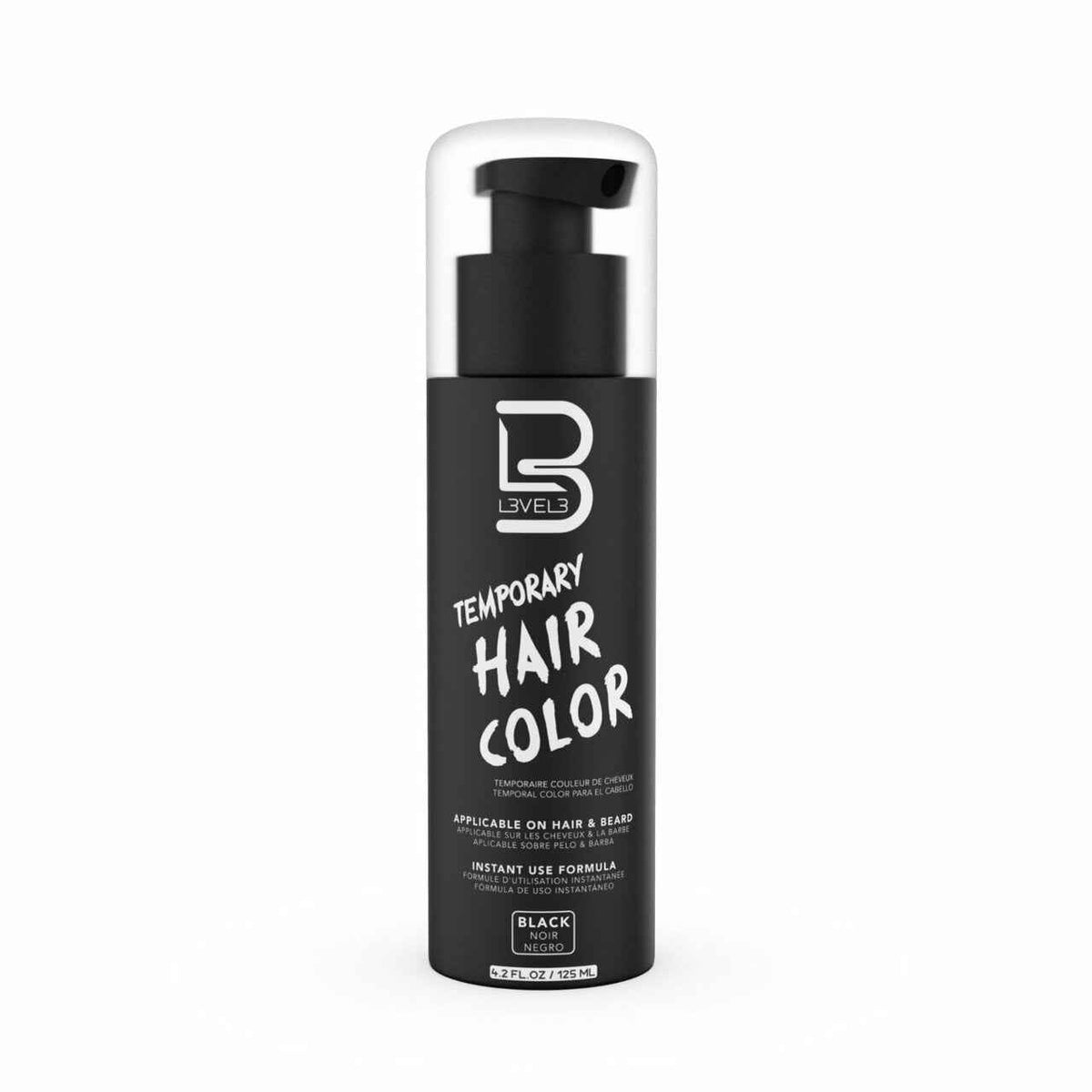 L3VEL3 - Temporary Hair and Beard Colour Black 125ml
