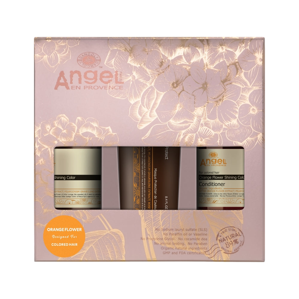 Angel En Provence - Orange Flower Mask Trio 3 x 250ml – front of pack