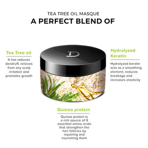 De Fabulous - Tea Tree Oil Shampoo, Conditioner & Hair Masque Trio Bundle – De Fabulous Tea Tree Oil Hair Masque 250ml (detail)