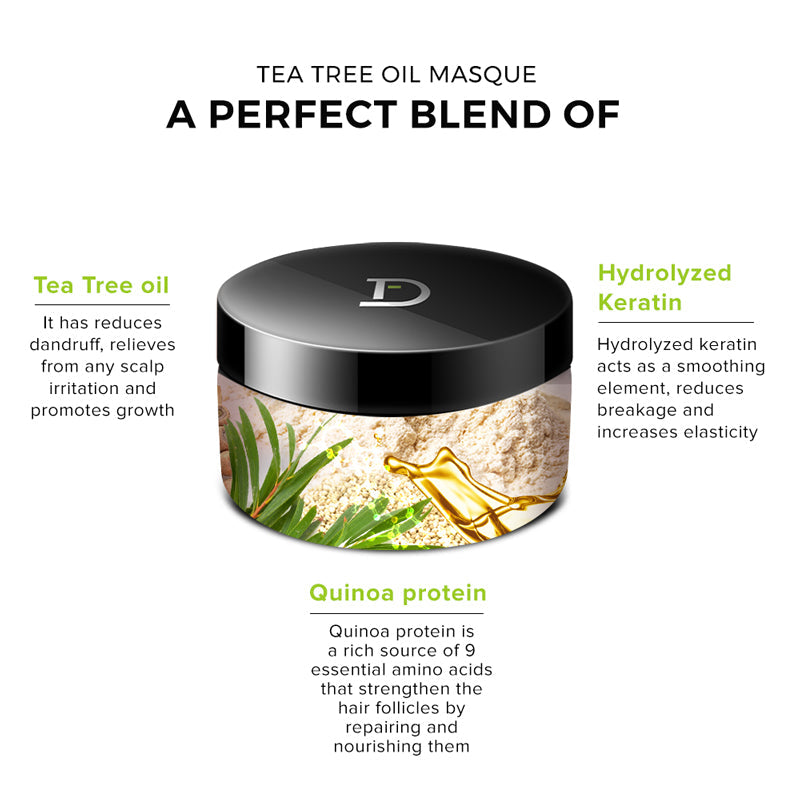 De Fabulous Tea Tree Oil Hair Masque 250ml – key benefits