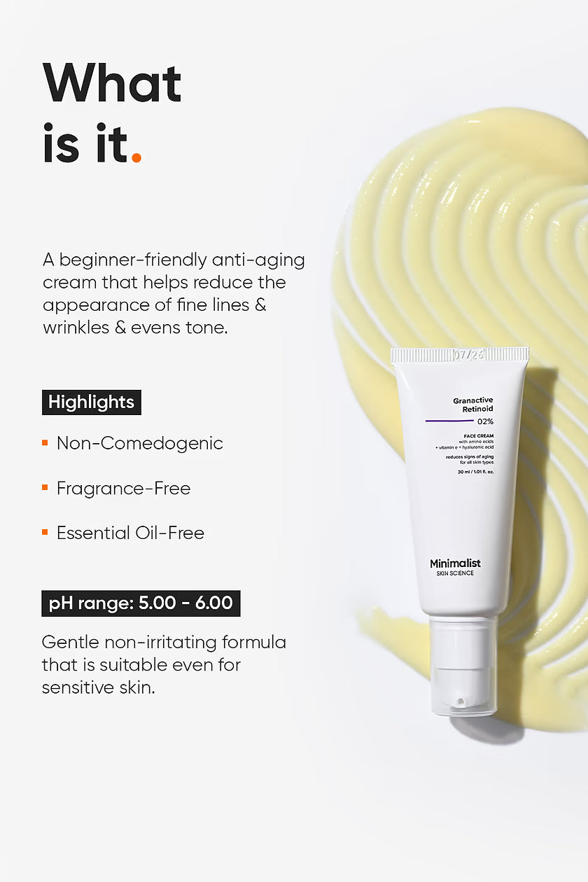 Minimilist - Granactive Retinoid 2% Face Cream 30ml - Zilion