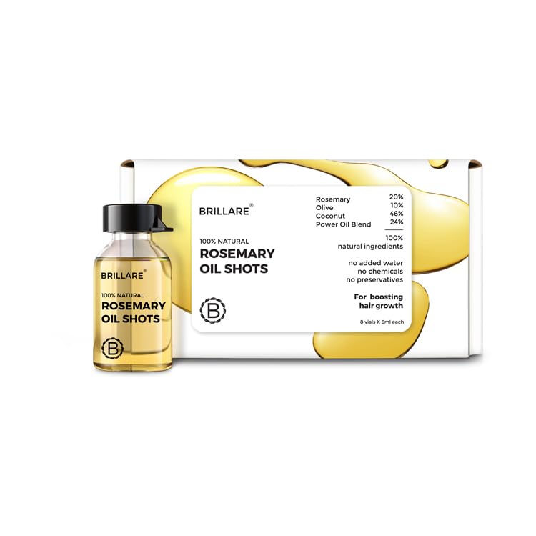 Brillare - Rosemary Oil Shots For Visible Hair Growth 6ml X 8