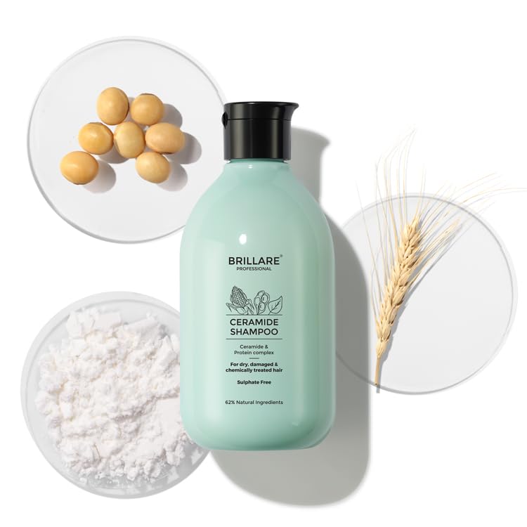 Brillare - Ceramide Shampoo For Dry, Damaged & Chemically Treated Hair 300ml