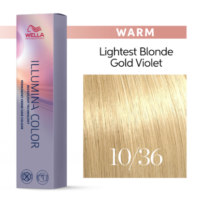Wella Professionals - Illumina Color 10/36 Lightest Blonde-Gold Violet 60ml – front of pack