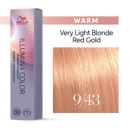 Wella Professionals - Illumina Color 9/43 Very Light Blonde-Red Gold 60ml – front of pack