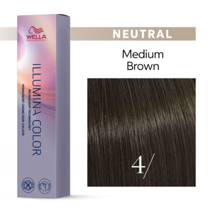 Wella Professionals - Illumina Color 4/ Medium Brown 60ml – front of pack