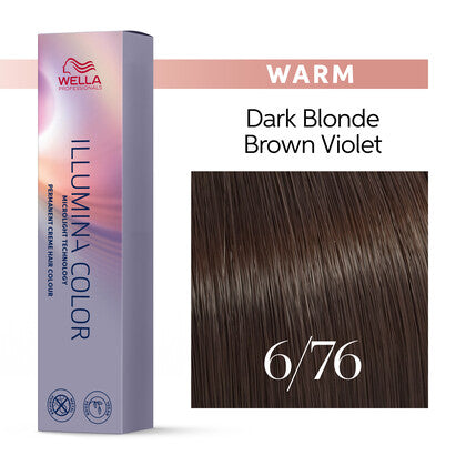 Wella Professionals - Illumina Color 6/76 Dark Blonde-Brown Violet 60ml – front of pack