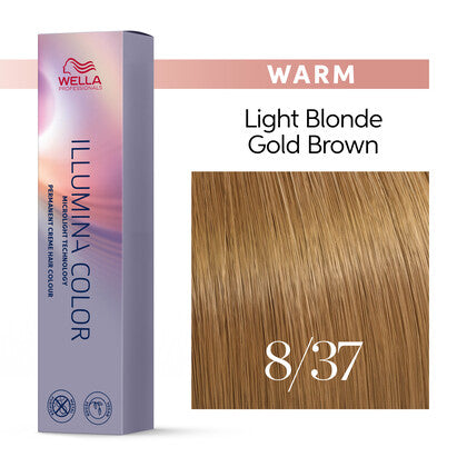 Wella Professionals - Illumina Color 8/37 Light Blonde-Gold Brown 60ml – front of pack