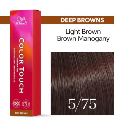 Wella Professionals - Color Touch 5/75 Light Brown-Brown Mahogany 60ml – front of pack
