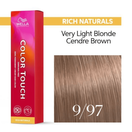 Wella Professionals - Color Touch 9/97 Very Light Blonde Cendre Brown 60ml – front of pack
