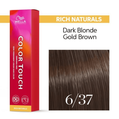 Wella Professionals - Color Touch 6/37 Dark Blonde Gold Brown 60ml – front of pack