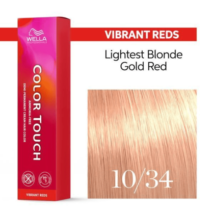 Wella Professionals - Color Touch 10/34 Lightest Blonde Gold Red 60ml – front of pack