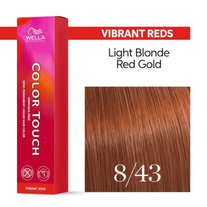 Wella Professionals - Color Touch 8/43 Light Blonde Red Gold 60ml – front of pack