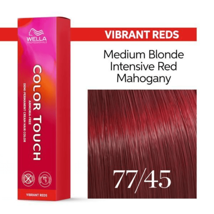 Wella Professionals - Color Touch 77/45 Medium Blonde Intensive Red Mahogany 60ml – front of pack