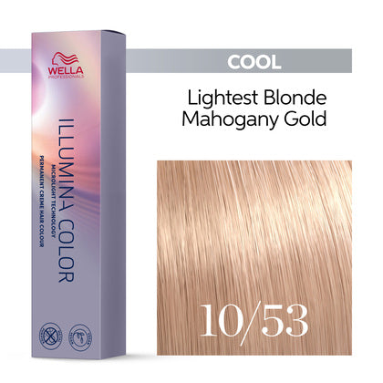 Wella Professionals - Illumina Color 10/53 Lightest Blonde Mahogany Gold 60ml – front of pack