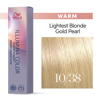 Wella Professionals - Illumina Color 10/38 Lightest Blonde-Gold Pearl 60ml – front of pack