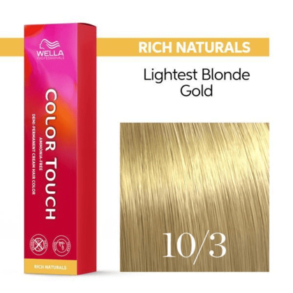 Wella Professionals - Color Touch 10/3 Lightest Blonde Gold 60ml – front of pack