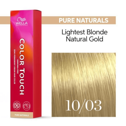 Wella Professionals - Color Touch 10/03 Lightest Blonde Natural Gold 60ml – front of pack
