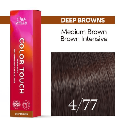 Wella Professionals - Color Touch 4/77 Medium Brown-Brown Intensive 60ml – front of pack