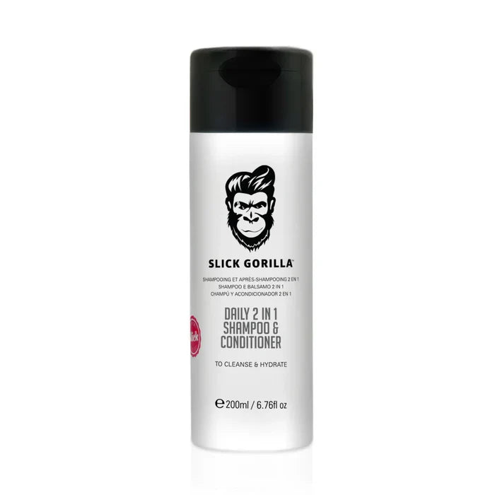 Slick Gorilla - Daily 2 in 1 Shampoo & Conditioner – Twin Pack (2 x 200ml) – Slick Gorilla - Daily 2 in 1 Shampoo & Conditioner 200ml