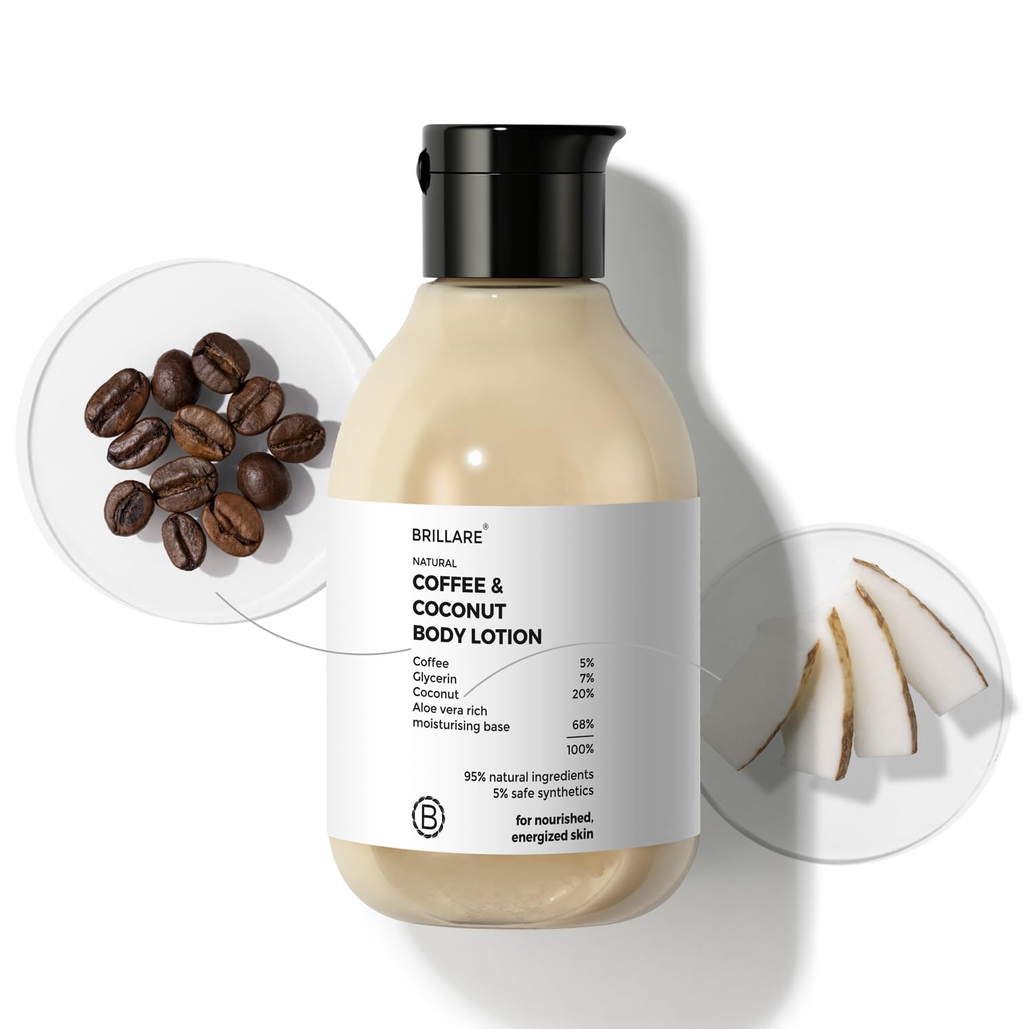 Brillare - Coffee & Coconut Body Lotion For Energized & Moisturised Skin 200ml
