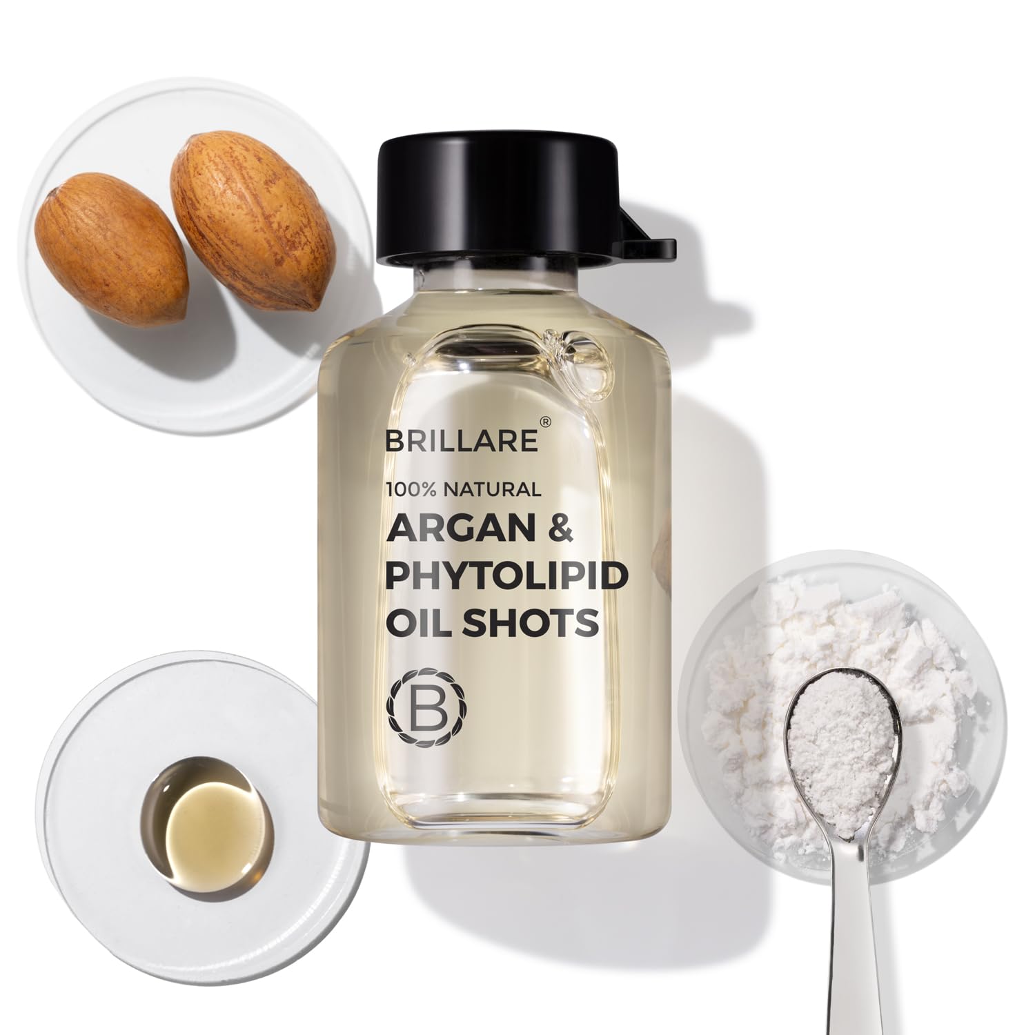Brillare - Argan & Phytolipid Oil Shots For Dry, Frizzy Hair 6ml X 8