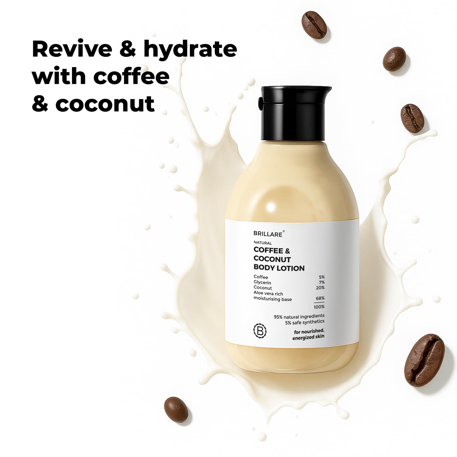 Brillare - Coffee & Coconut Body Lotion For Energized & Moisturised Skin 200ml