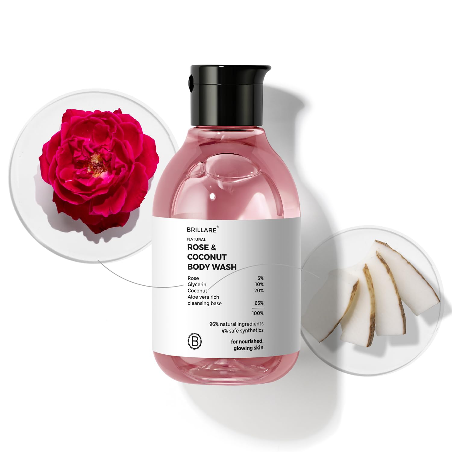 Brillare - Rose & Coconut Body Wash 200ml