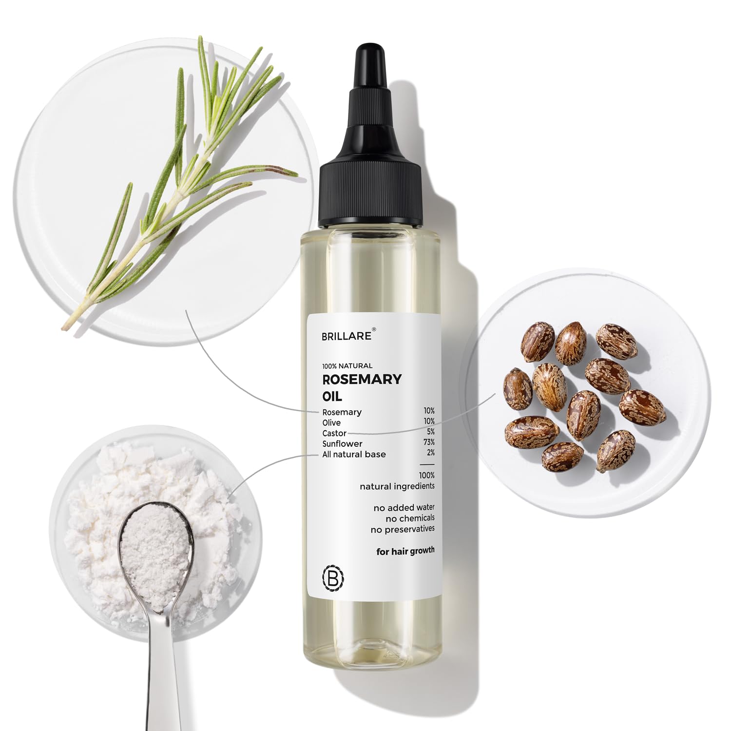 Brillare - Rosemary Hair Oil For Hair Growth 100ml