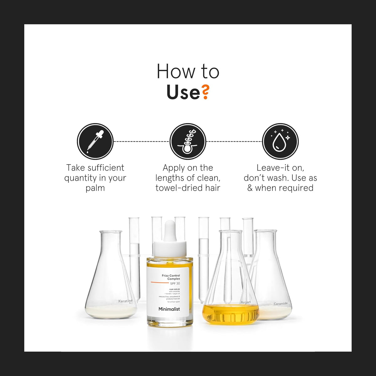 Minimilist - Frizz Control Complex SPF 30 Hair Serum 50ml - Zilion
