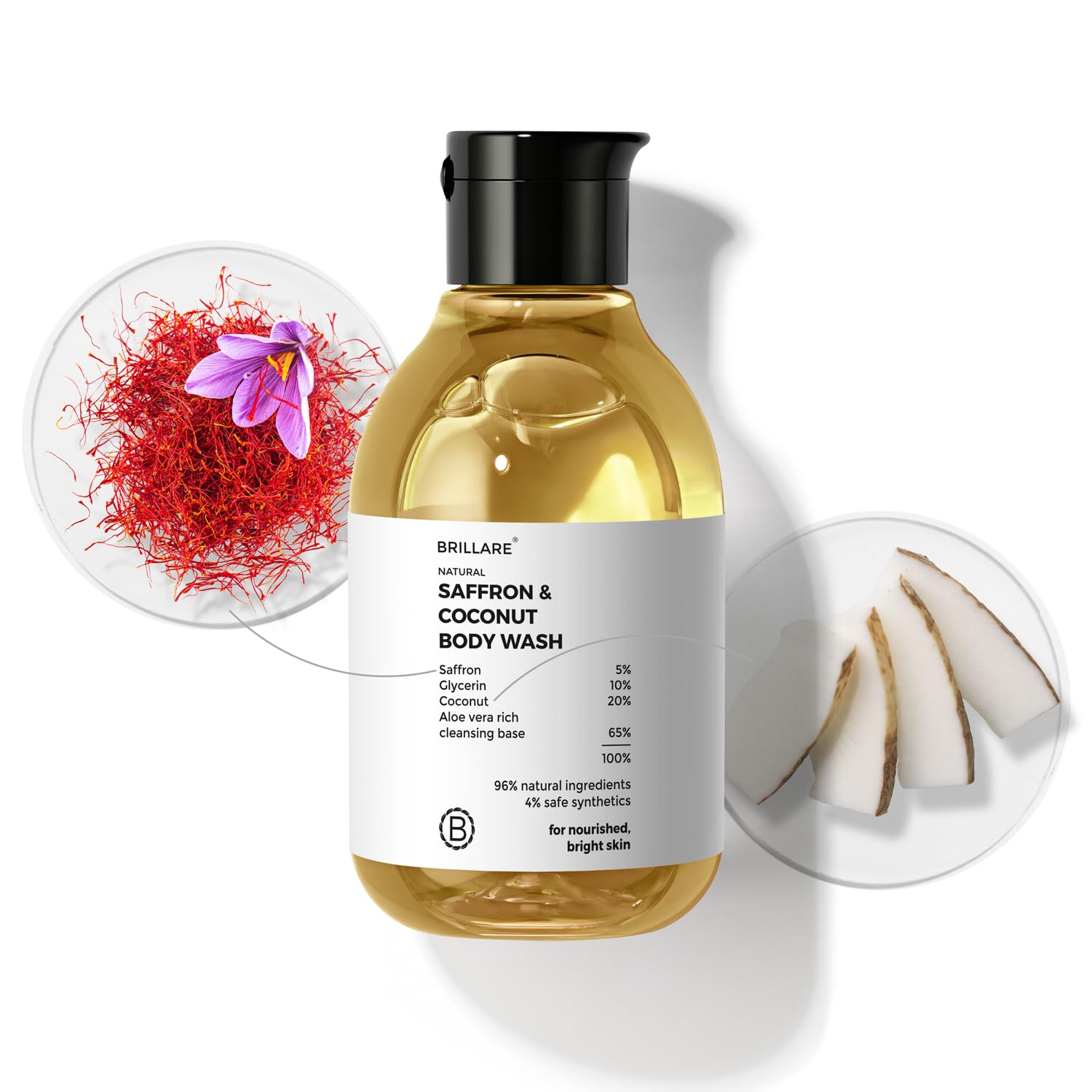 Brillare - Saffron & Coconut Body Wash 200ml