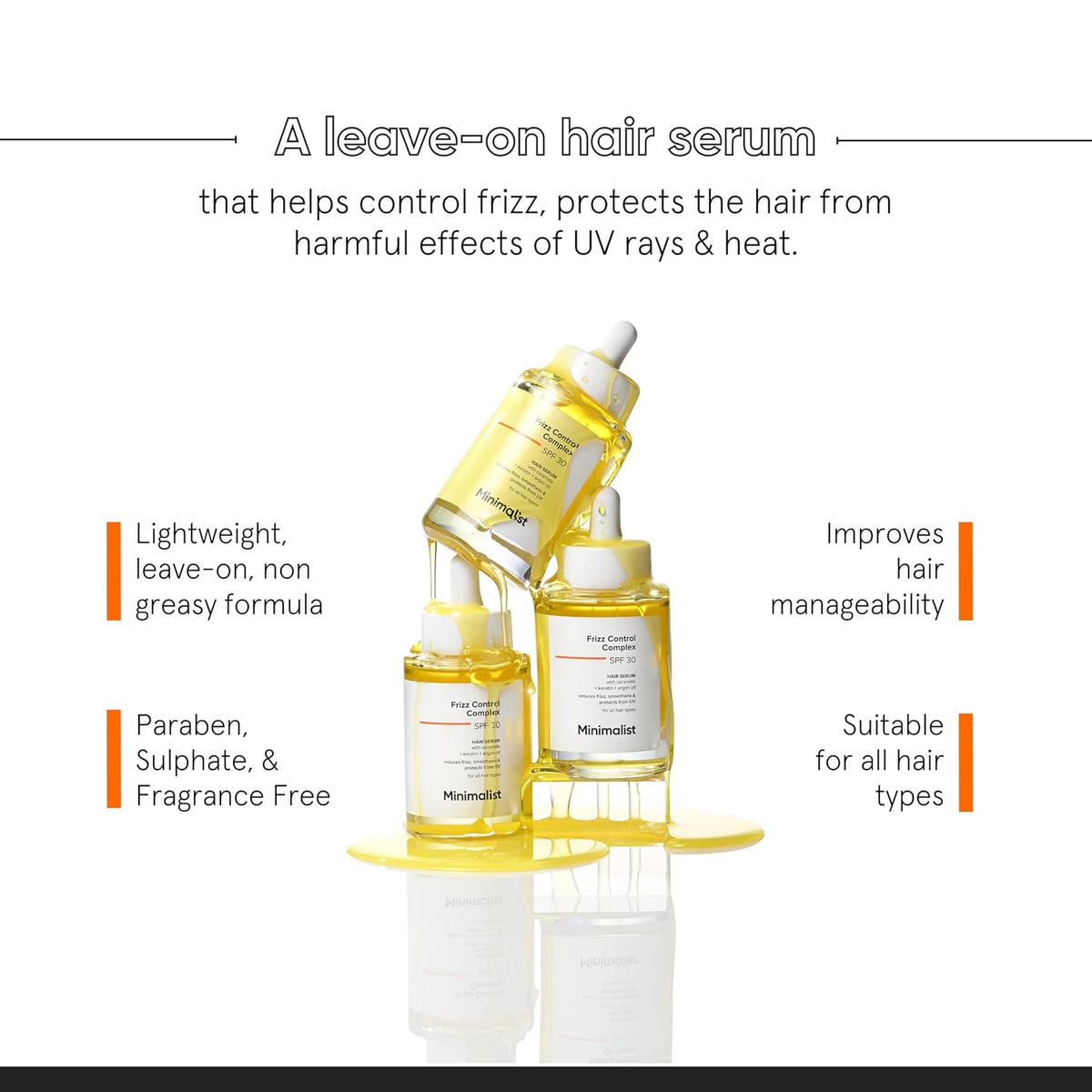 Minimilist - Frizz Control Complex SPF 30 Hair Serum 50ml - Zilion