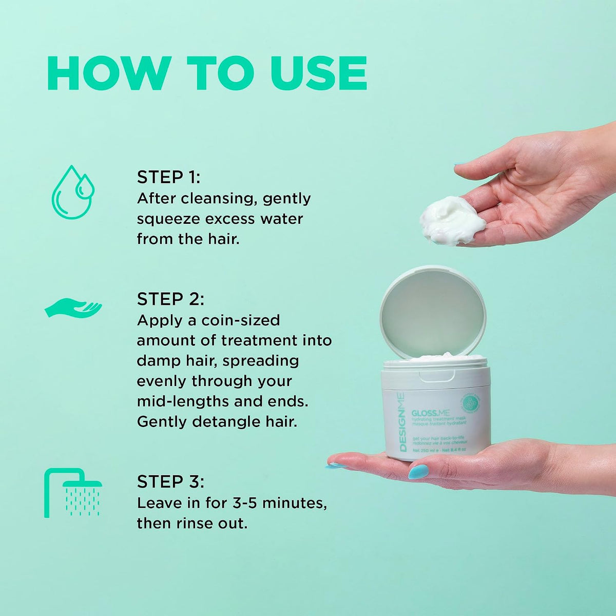 DesignMe Gloss Me Hydrating Treatment Mask 250ml - image 6