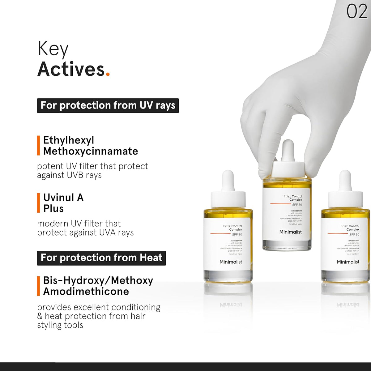 Minimilist - Frizz Control Complex SPF 30 Hair Serum 50ml - Zilion