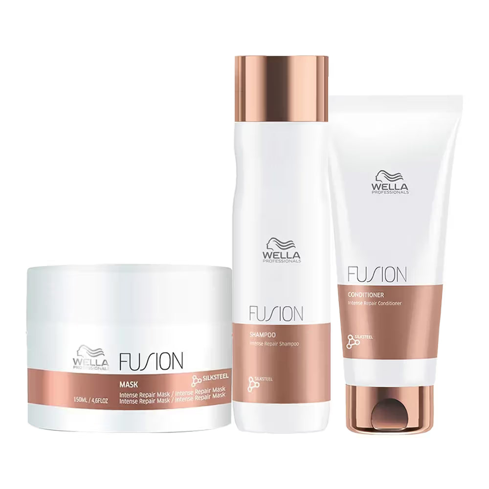 Wella Professionals - Premium Care Fusion Intense Repair Shampoo, Conditioner & Mask Trio Bundle