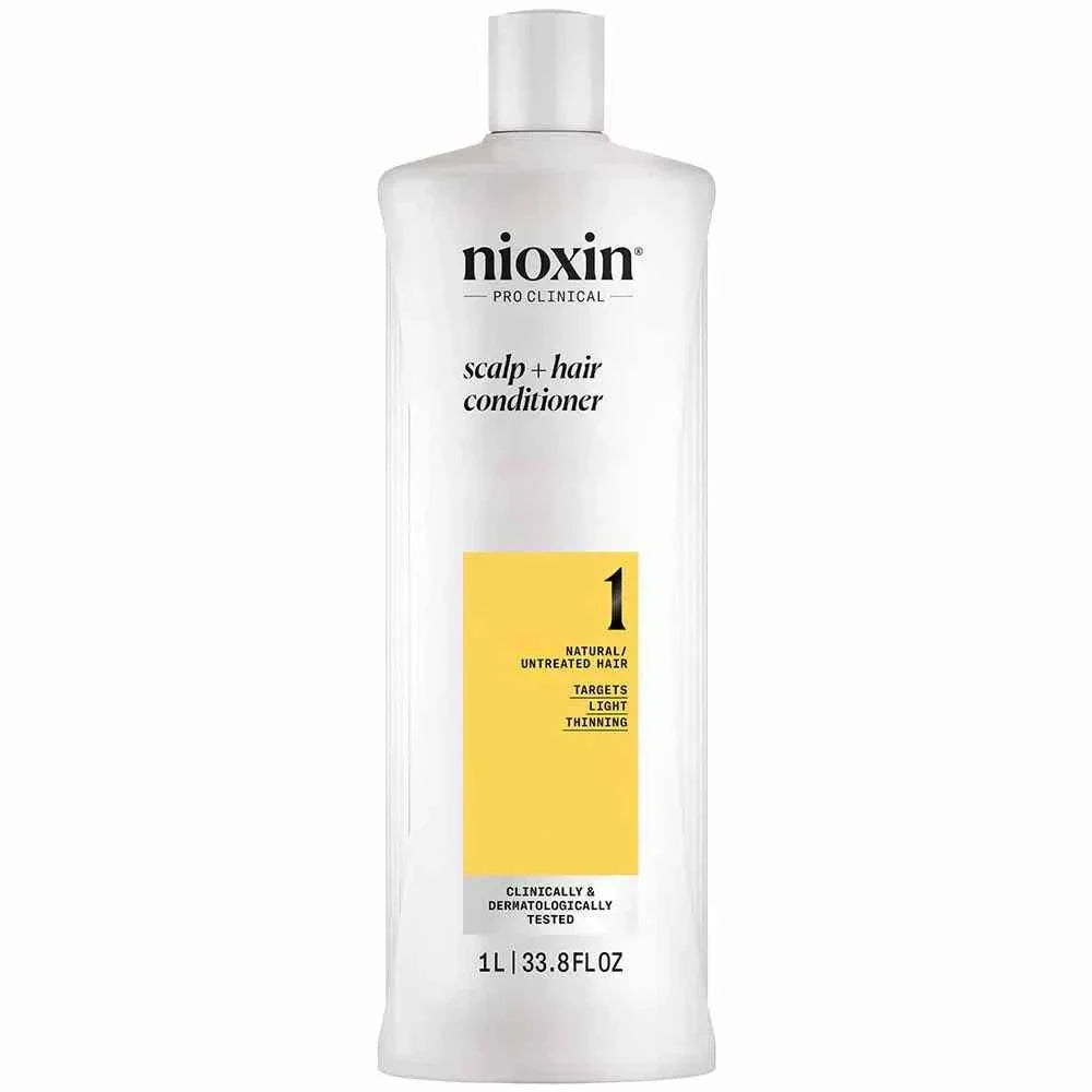Nioxin Professional - System 1 Shampoo & Conditioner Duo 1L Bundle – Nioxin Professional Nioxin Professional Scalp + Hair Thickening System 1 Conditioner 1L