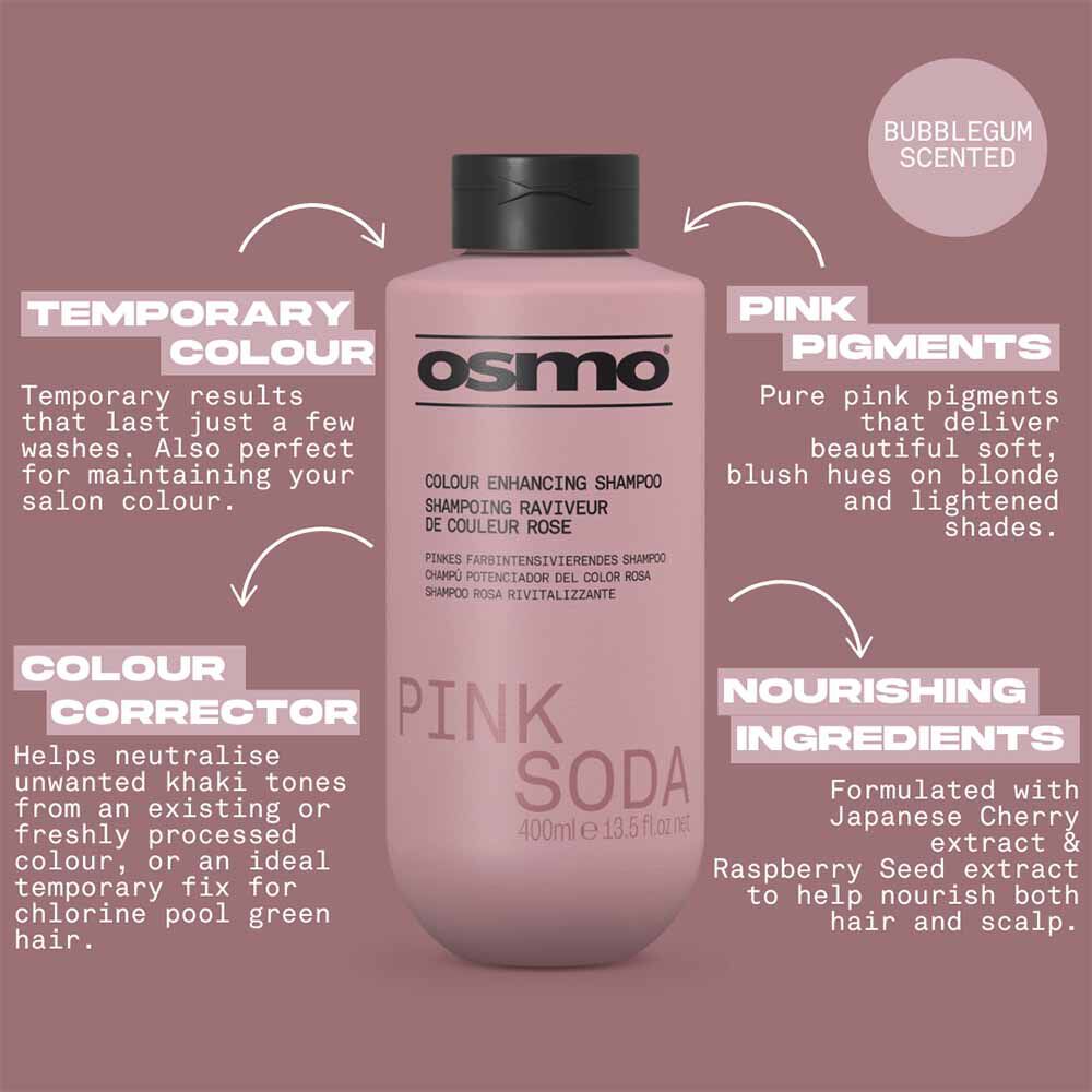 Osmo - Pink Soda Colour Enhancing Shampoo 400ml