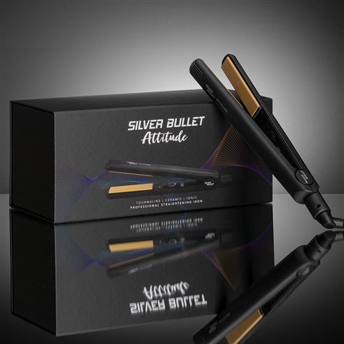 Silver Bullet - Attitude Ceramic/Tourmaline Black Hair Straightner 25MM