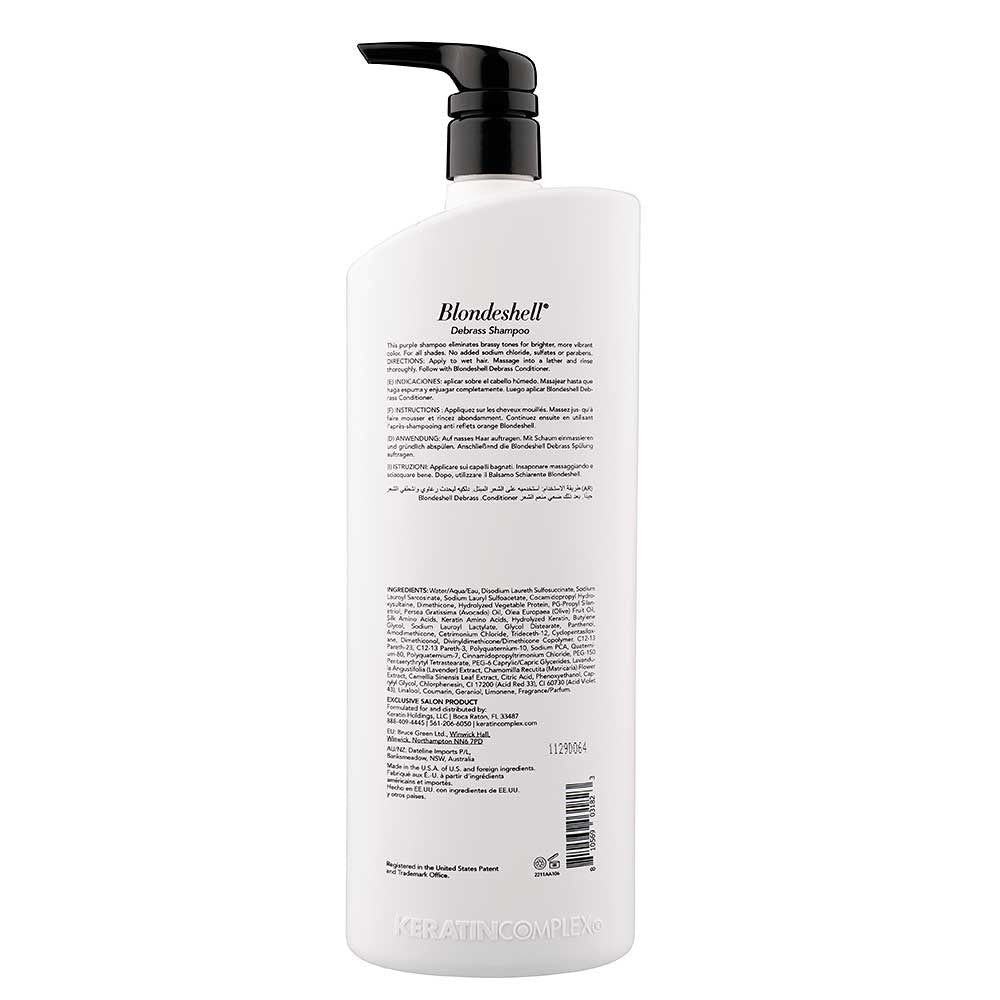 Keratin Complex - Blondeshell Shampoo & Debrass Conditioner Duo 1000ml Bundle – Keratin Complex Blondeshell Shampoo 1000ml (detail)