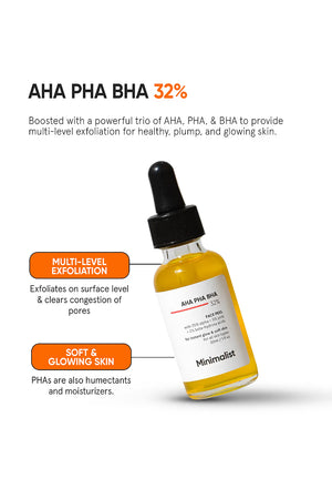 Minimilist - AHA PHA BHA 32% Face Peel 30ml - Zilion