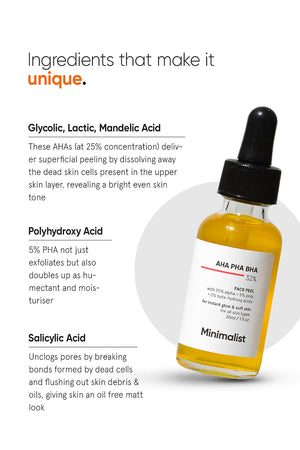 Minimilist - AHA PHA BHA 32% Face Peel 30ml - Zilion