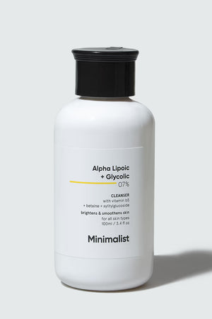 Minimilist - Alpha Lipoic + Glycolic 7% Cleanser 100ml - Zilion
