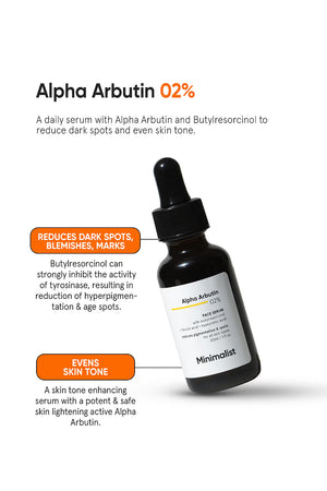 Minimilist - Alpha Arbutin 2% Face Serum 30ml - Zilion
