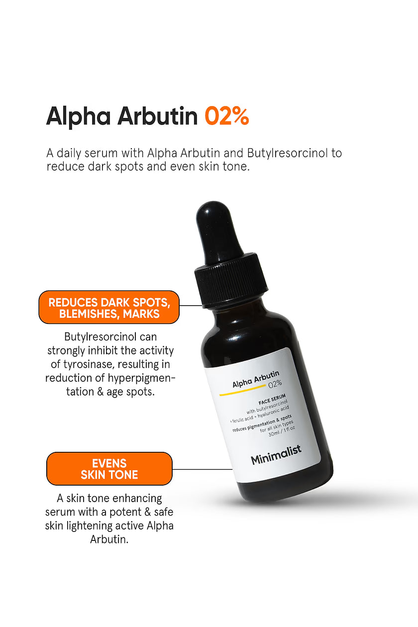 Minimilist - Alpha Arbutin 2% Face Serum 30ml - Zilion