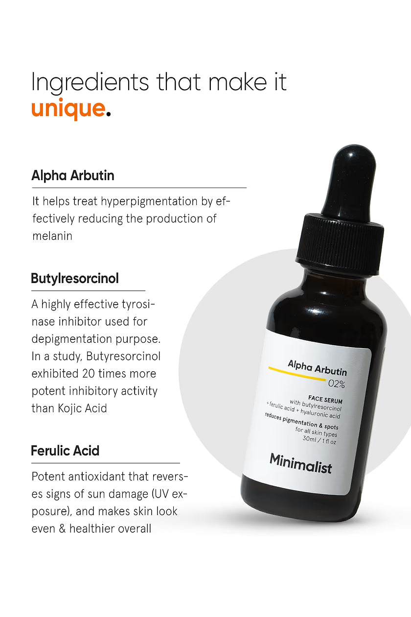 Minimilist - Alpha Arbutin 2% Face Serum 30ml - Zilion